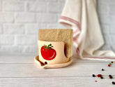 Ceramic Sponge Holder with Tomato Drawing