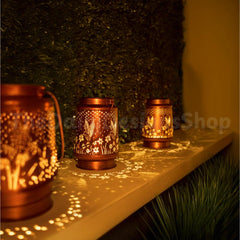 Hummingbird Solar Lantern: Metal Cut-Out Outdoor Hanging Light