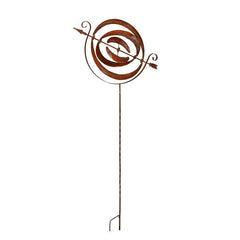 Armillary Sphere Wind Spinner — Metal Garden Ornament