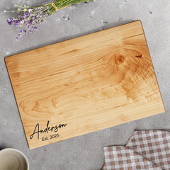Solid One Piece Cutting Board – Walnut, Cherry, Maple – Single Piece of Hardwood No Glue, Wooden Charcuterie Board
