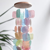Rainbow Wind Chime Coastal Decoration Beach Accessory Outdoor Hanging Garden Decor Bali Style Capiz Shell