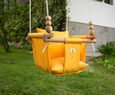 Yellow Baby Swing with Beads | Waterproof Outdoor Swing