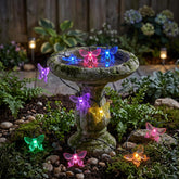 Solar Powered Butterfly String Lights, Multicolor LED Fairy Lights, Outdoor Garden Decoration