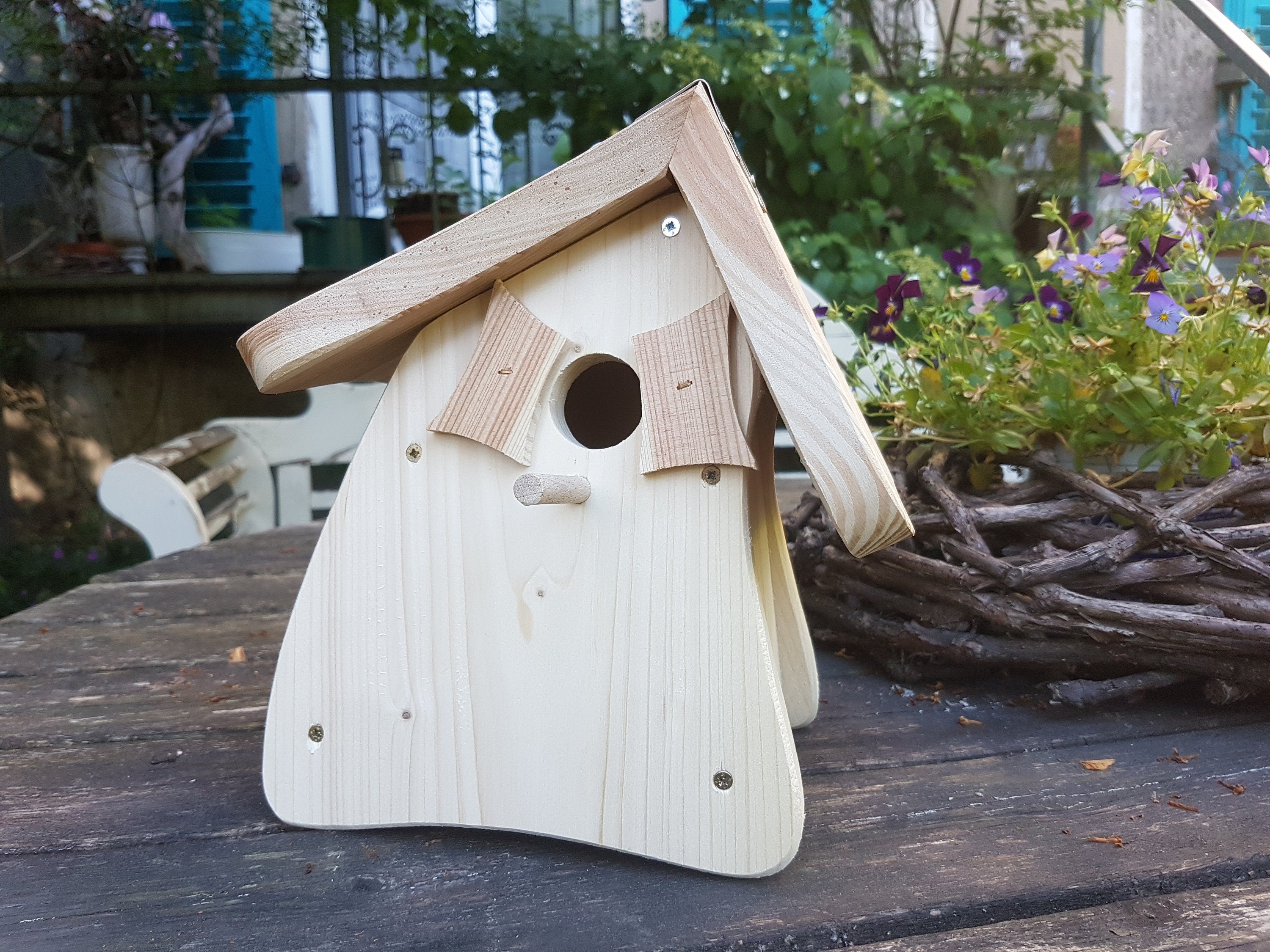Birdhouse | natural larch wood, gift, creative birdhouse, to paint yourself