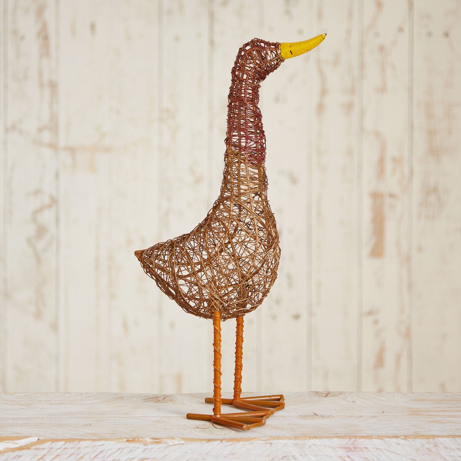 Wire Duck Garden Ornament: Recycled Metal Sculpture