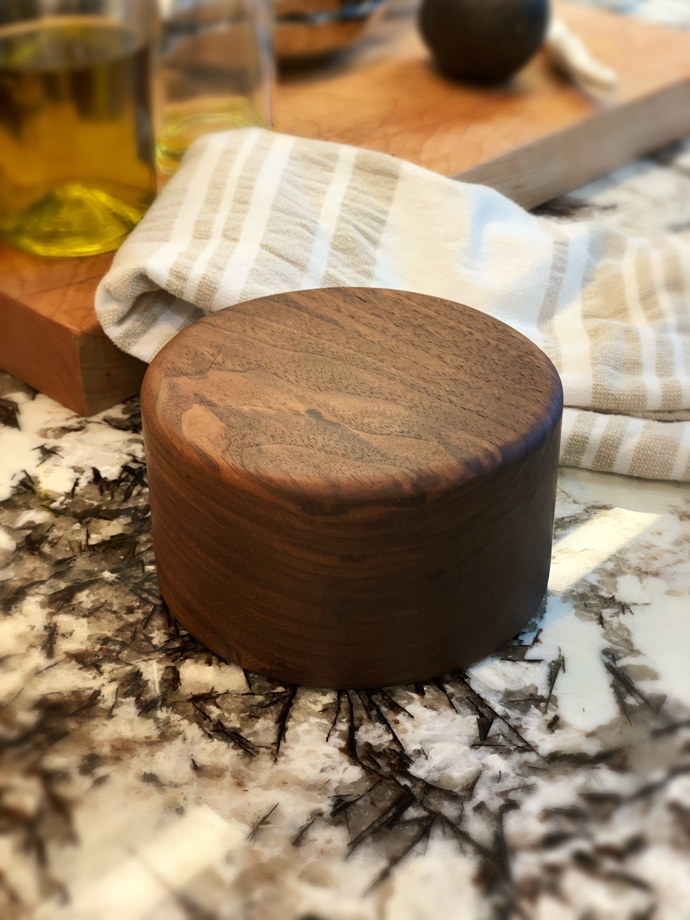 Wooden Salt and Pepper Box with Three Dividers — Spice Cellar, Rustic Kitchen Gift