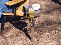 Portable Folding Beer Table with Bottle Opener and Phone Holder