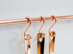Copper Pipe Utensil and Pan Hanging Rail with Solid Brass Fittings