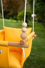 Yellow Baby Swing with Beads | Waterproof Outdoor Swing