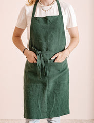 Linen Apron with Pockets