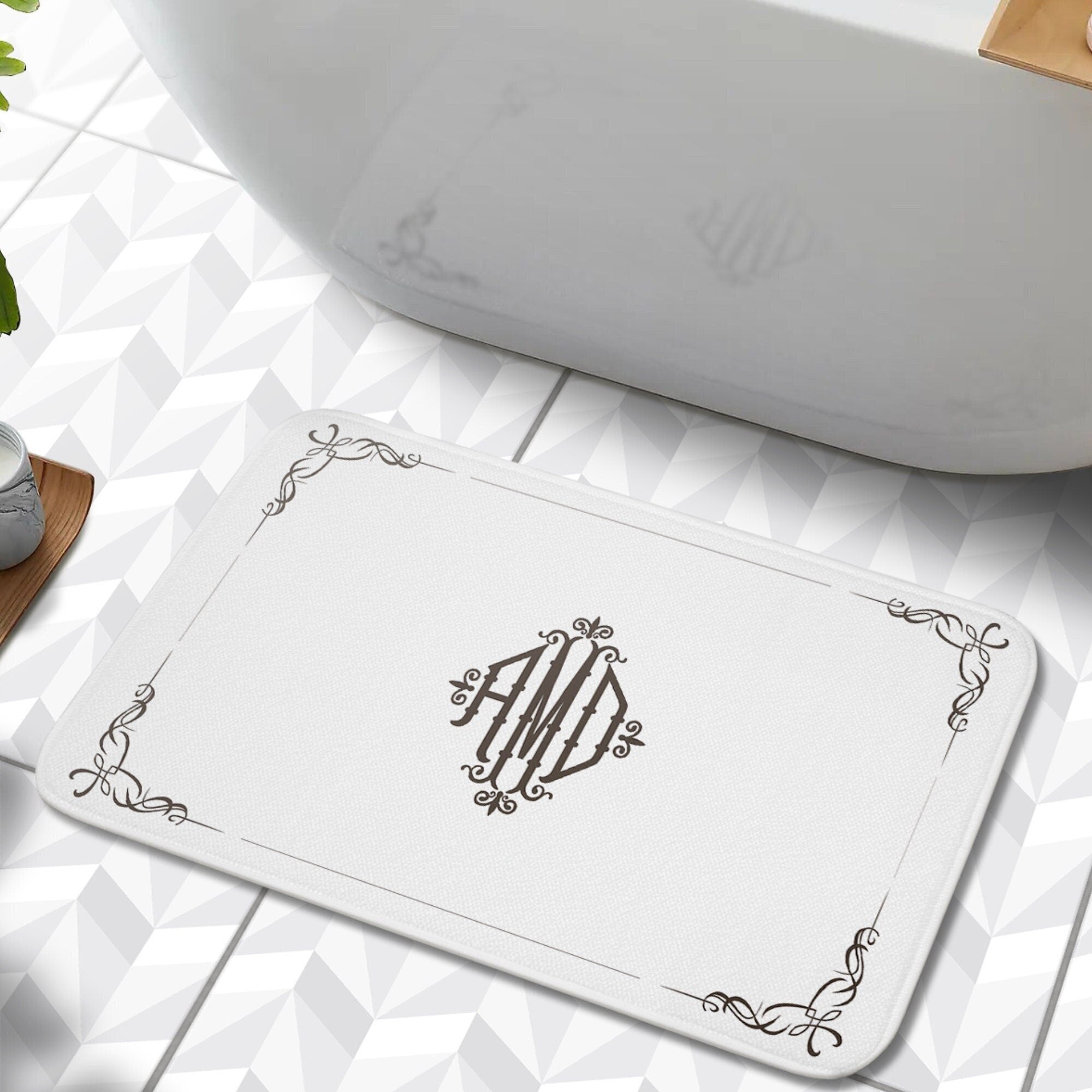 Custom Monogrammed Bath Mat
