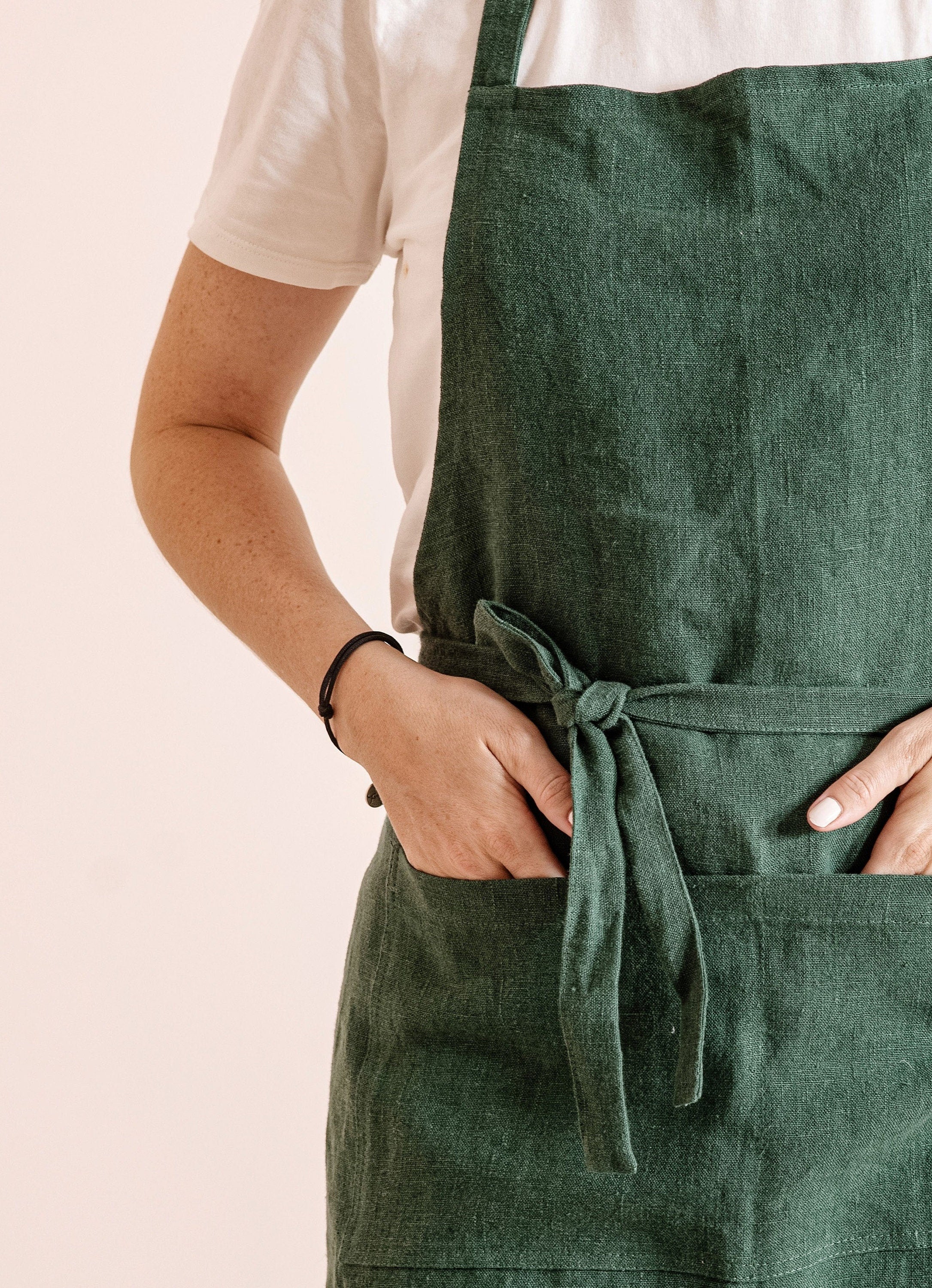 Linen Apron with Pockets