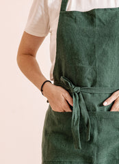 Linen Apron with Pockets