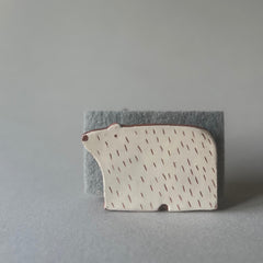 Sponge Holder - Napkin Holder - Bear Decor - Ceramics