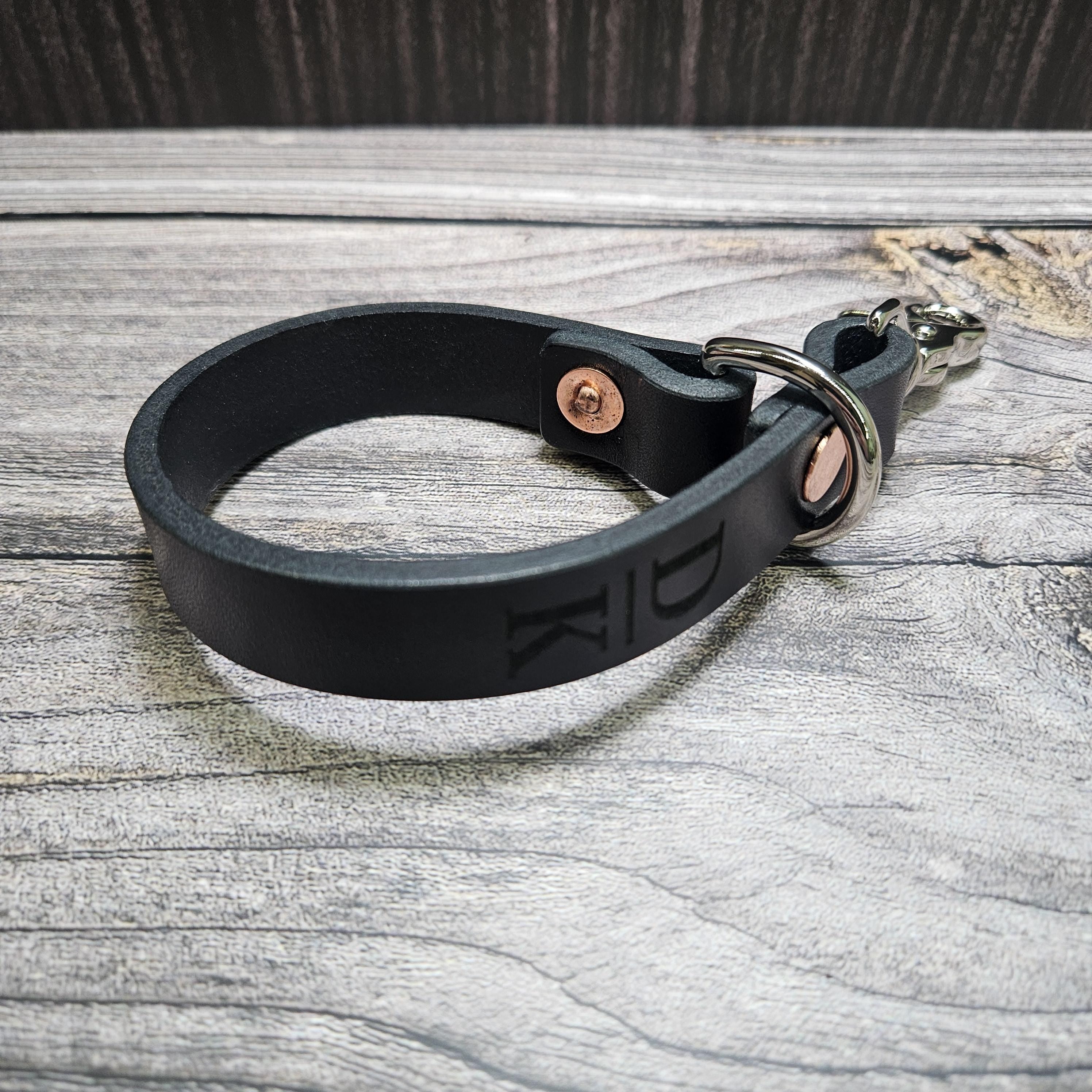 Leather Glove Holder with Clasp for Belt