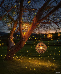 Waterproof Solar Light Hanging Lanterns, Outdoor Decorative Hanging Lights for Garden, Patio, Yard