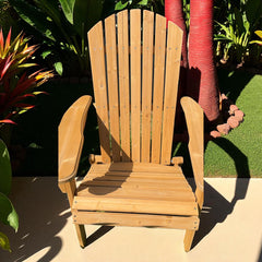 Wooden Folding Adirondack Chairs, All-Weather Outdoor Lounge Chairs for Patio, Lawn, Garden, Poolside, Fire Pit Seating