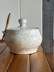Ceramic Lidded Salt Cellar with Spoon