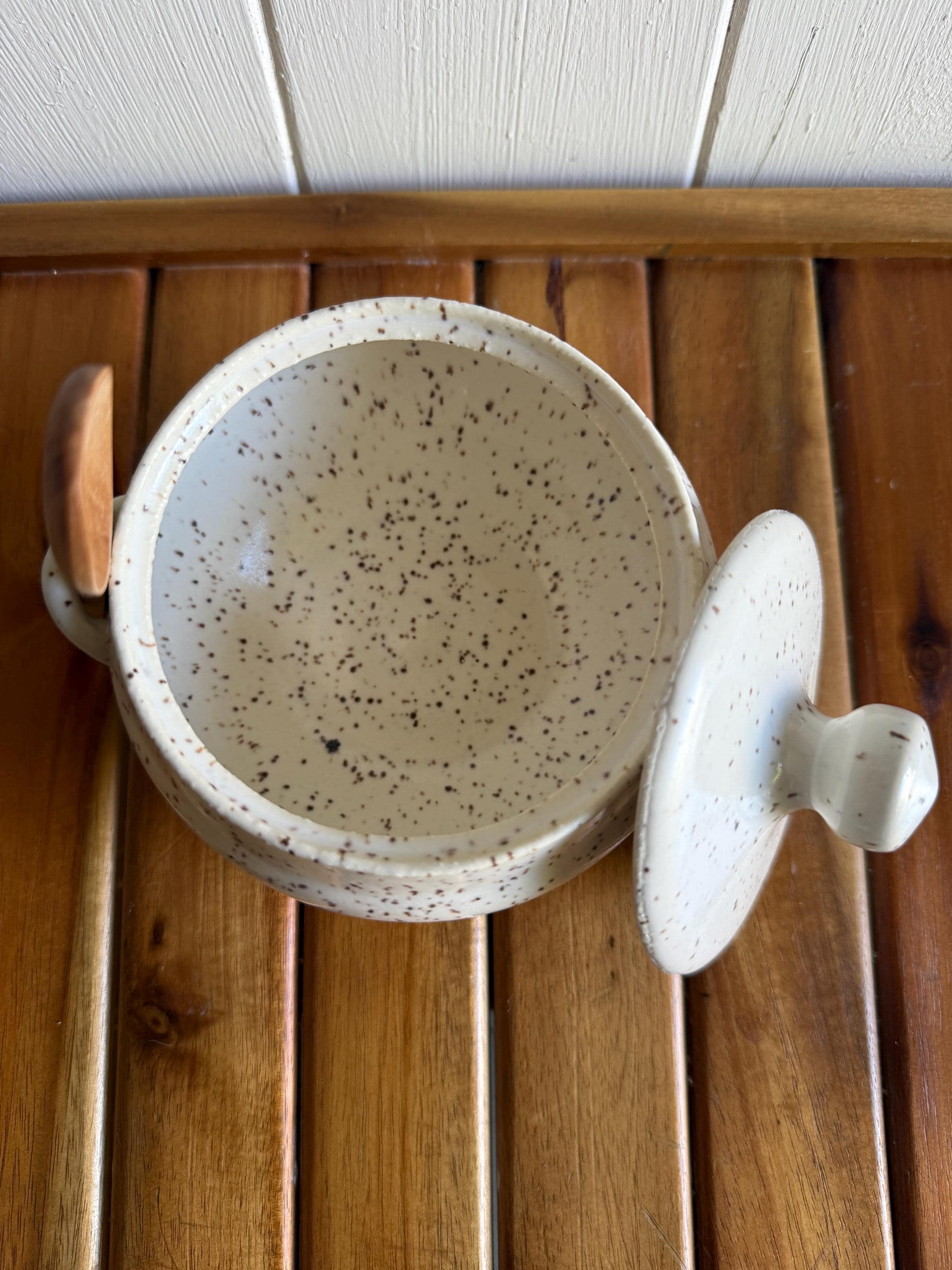 Ceramic Lidded Salt Cellar with Spoon