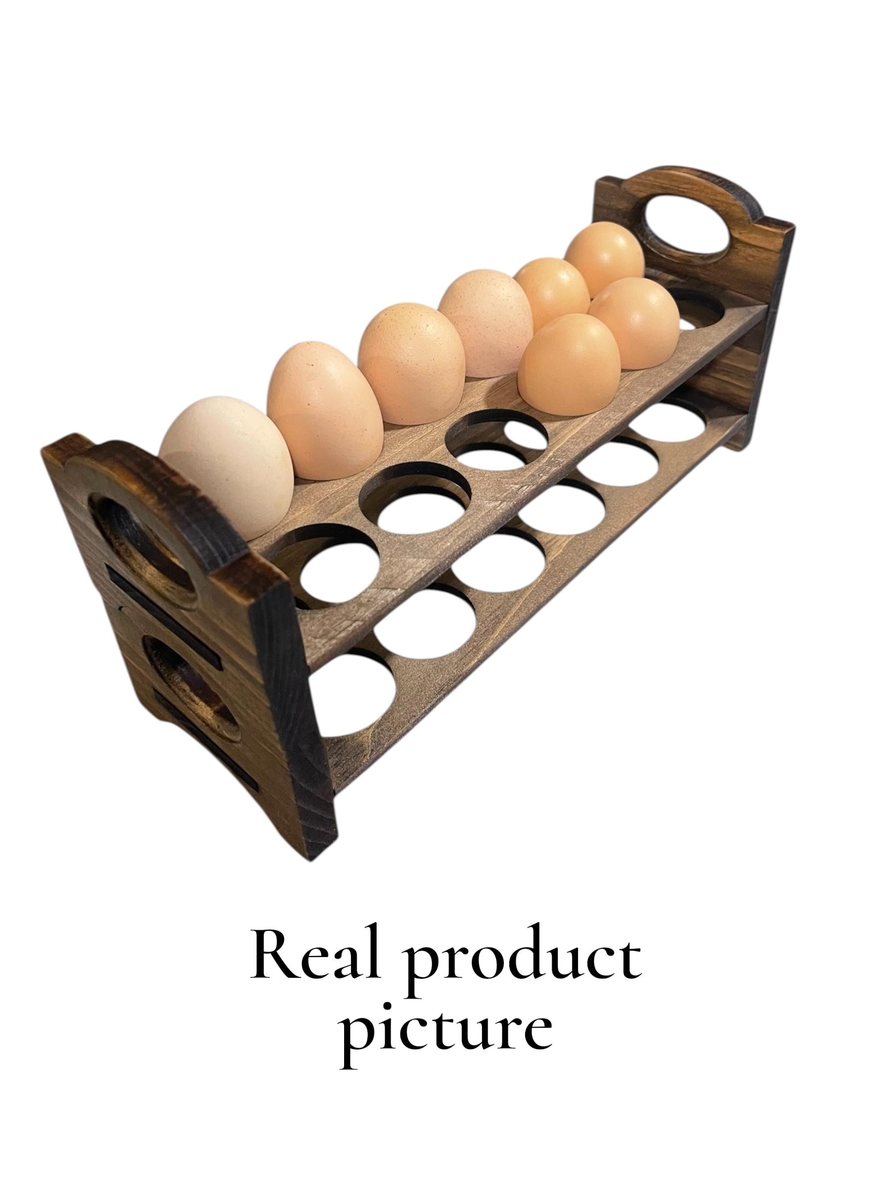 Egg Tray - Stackable Shelf Display Holder for Kitchen - Storage - Decor Stand