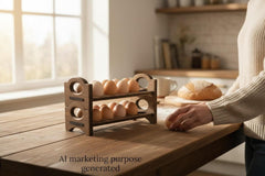 Egg Tray - Stackable Shelf Display Holder for Kitchen - Storage - Decor Stand