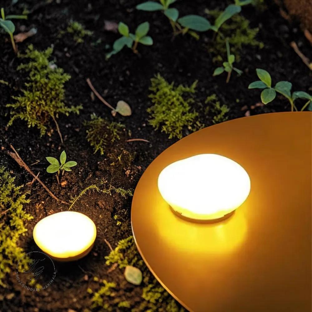 Solar-Powered Outdoor Garden Lights — Waterproof Lantern & Warm Glow Pebble Pathway Set