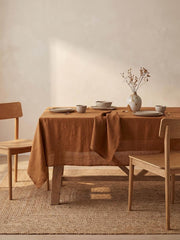 European Linen Tablecloth, Rustic Farmhouse Dining Cover, Custom Size Rectangle Round Table Linen