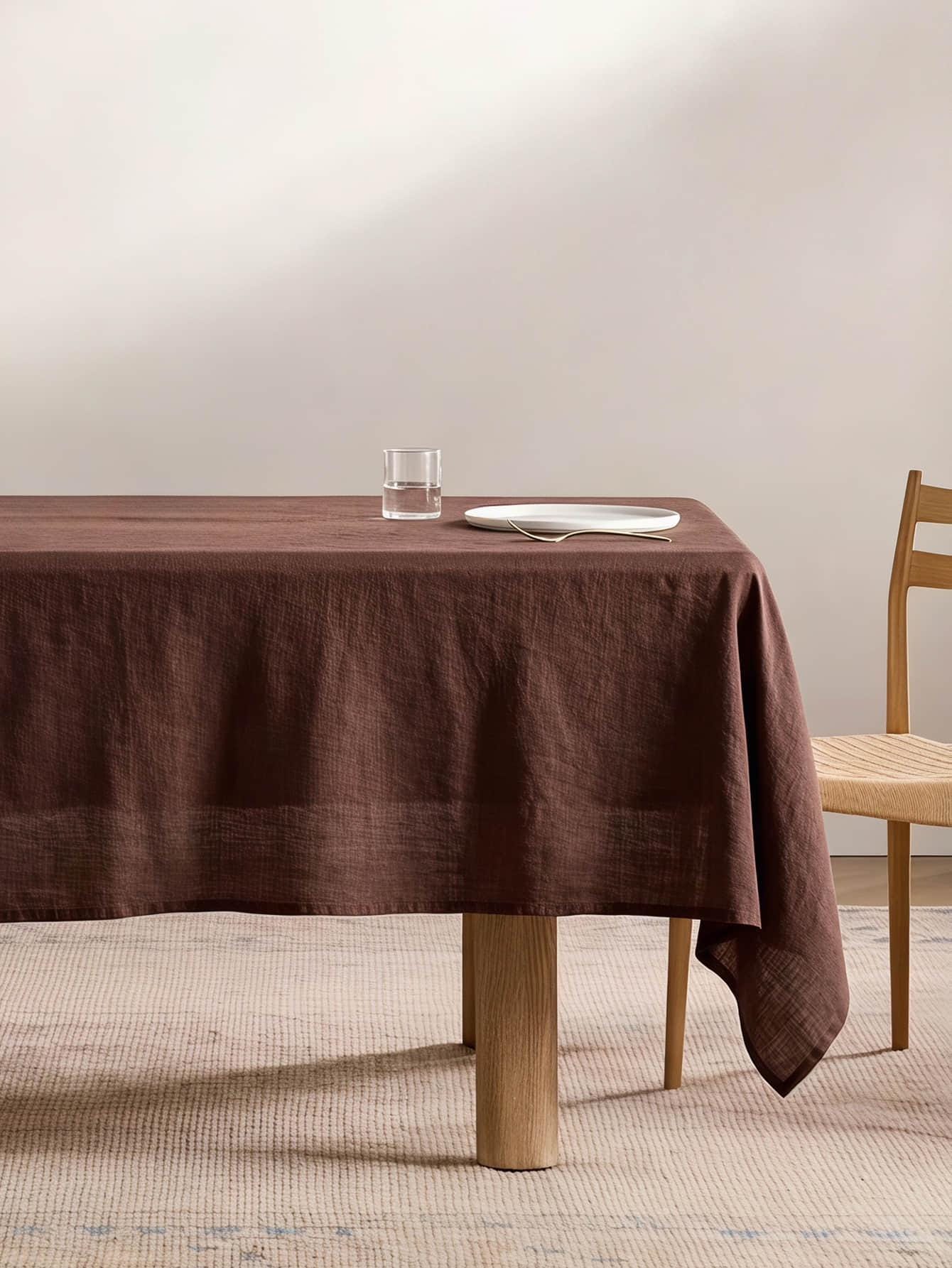 European Linen Tablecloth, Rustic Farmhouse Dining Cover, Custom Size Rectangle Round Table Linen
